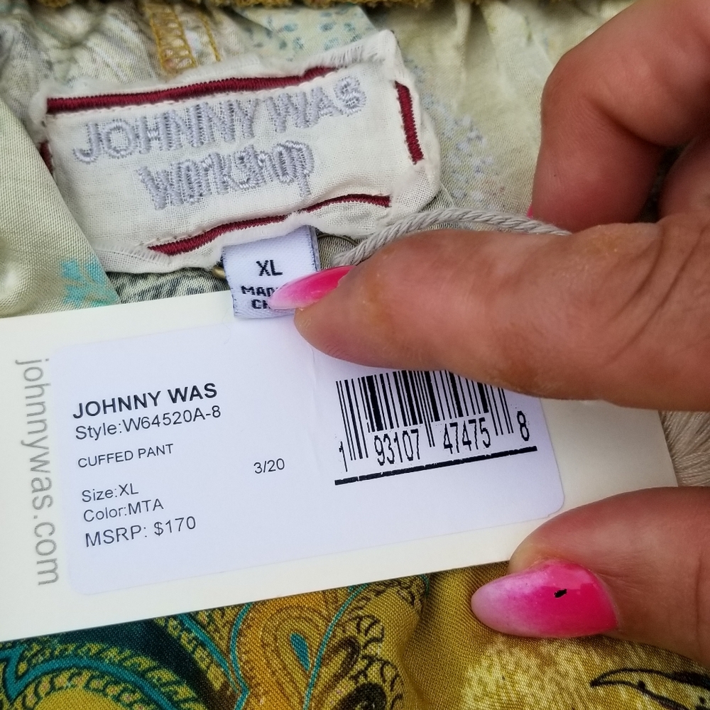 Johnny Was NWT XL cuffed pants